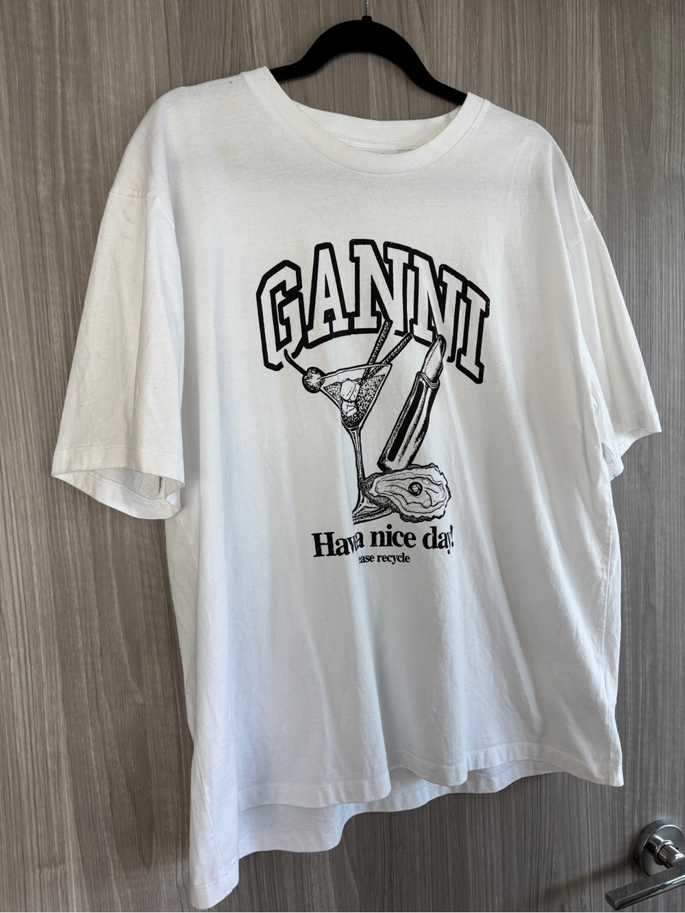 GANNI White Cocktail Tee - Picture 1 of 4
